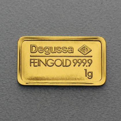 1g Goldbarren Degussa