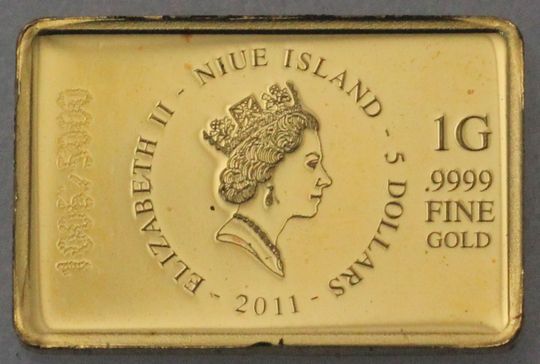 1g Gold Münzbarren Niue Island