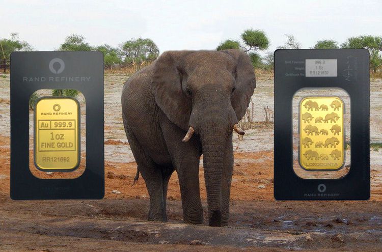 Elefanten-Goldbarren Elefanten-Goldbarren