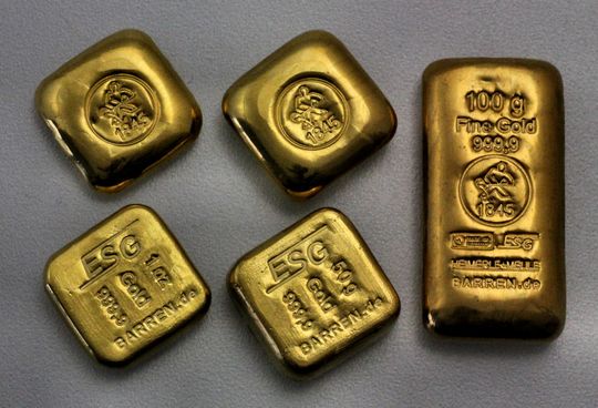 Gold Gußbarren