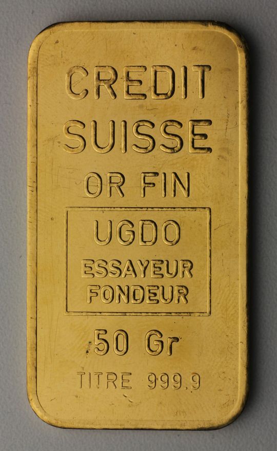 50g Goldbarren Credit-Suisse UGDO
