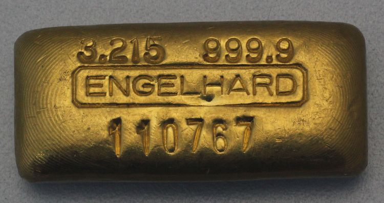 Alter 100g Engelhard Feingold Gußbarren 