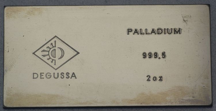 2oz Palladiumbarren Degussa 2oz Palladiumbarren Degussa