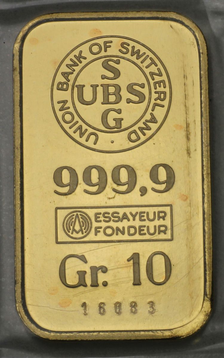 10g Goldbarren UBS