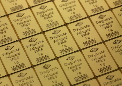 50 x 1g Gold Tafelbarren Degussa