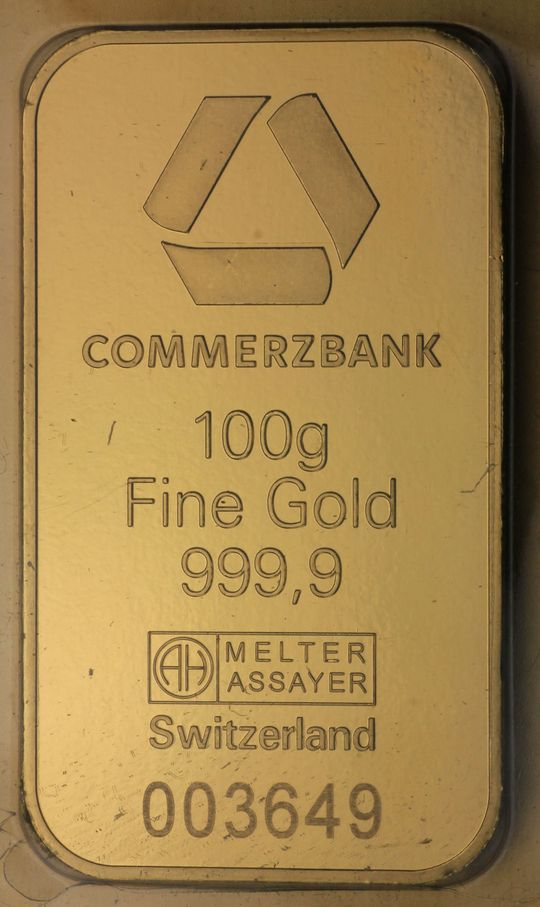 100g Commerzbank Barren