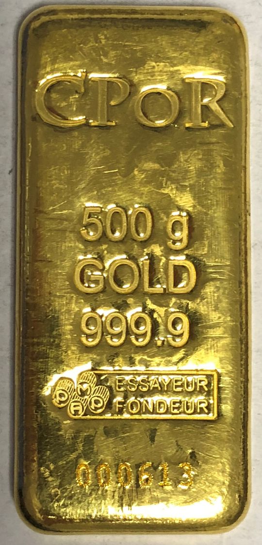 500g Goldbarren CPor 