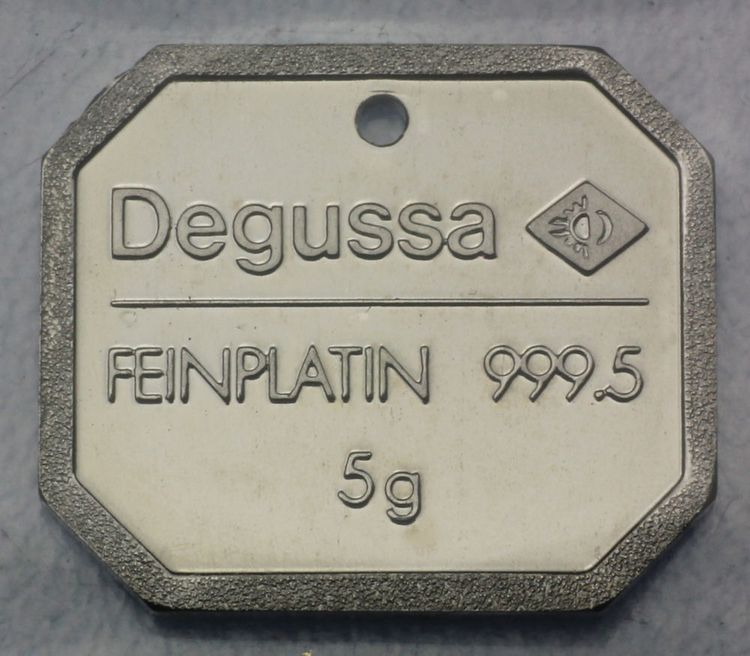 5g Platinbarren Degussa 5g Platinbarren Degussa