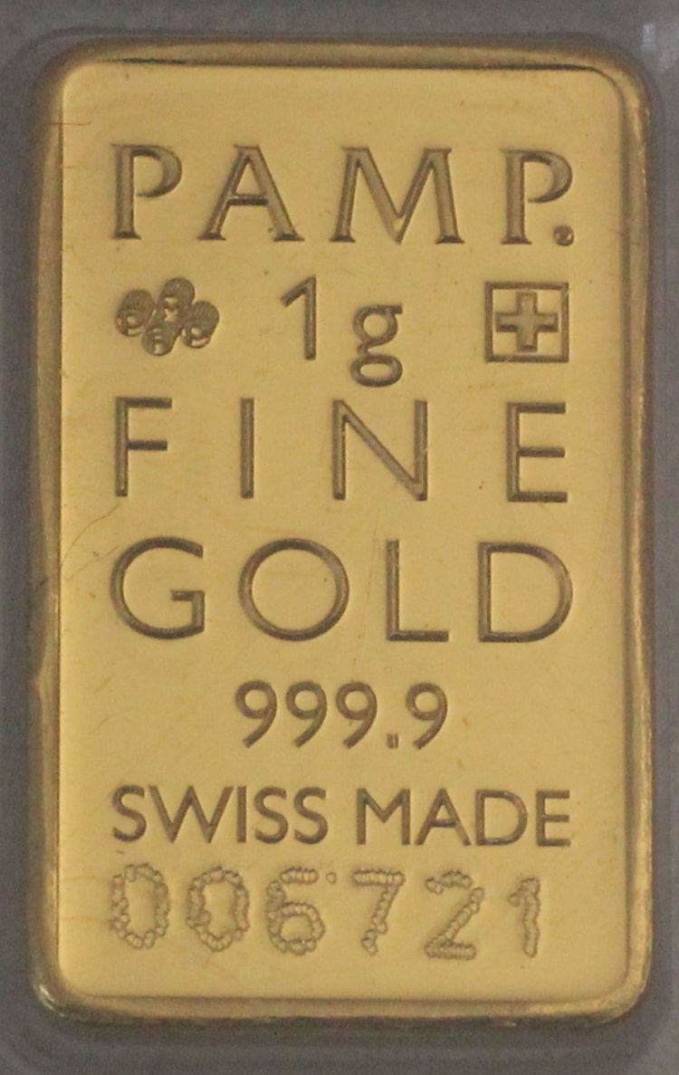 1g Goldbarren Pamp Matterhorn 1g Goldbarren Pamp Matterhorn