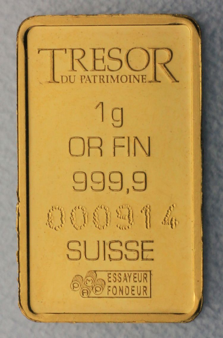1g Goldbarren Tresor 1g Goldbarren Tresor