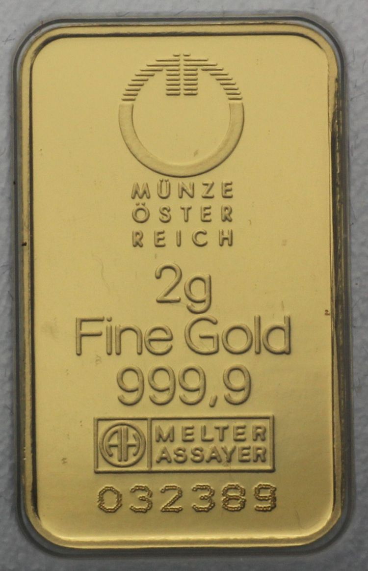 2g Goldbarren Münze Österreich 2g Goldbarren Münze Österreich