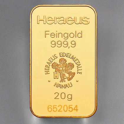 20g Goldbarren Heraeus