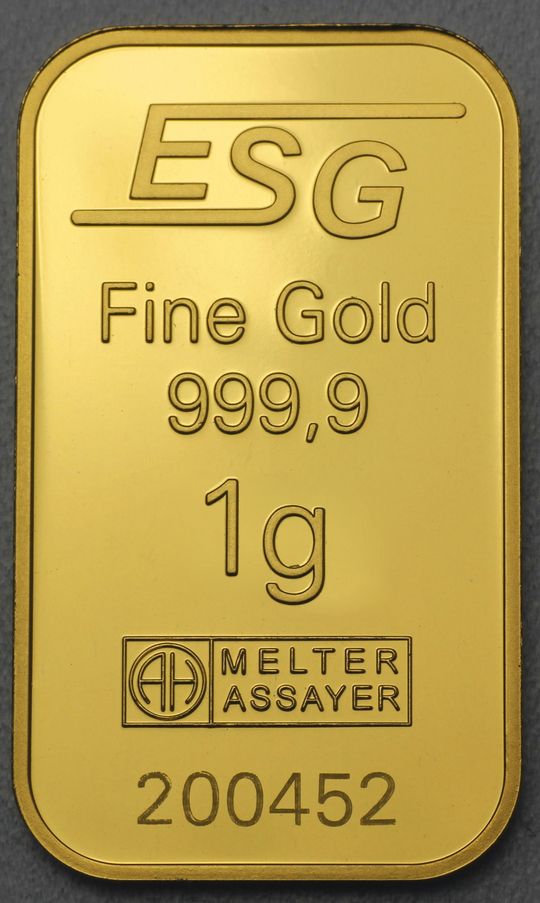 1g Goldbarren