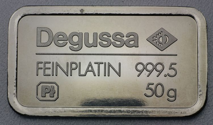 50g Barren Platin Degussa 50g Barren Platin Degussa