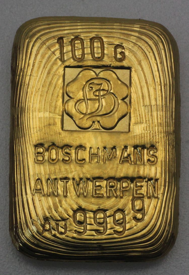 100g Goldbarren Boschmans Antwerpen