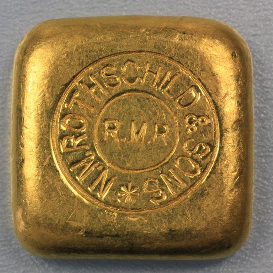 alter 50g Goldbarren von Rothschild