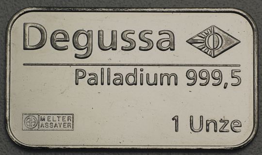 1oz Palladiumbarren Degussa Goldhandel 1oz Palladiumbarren Degussa Goldhandel