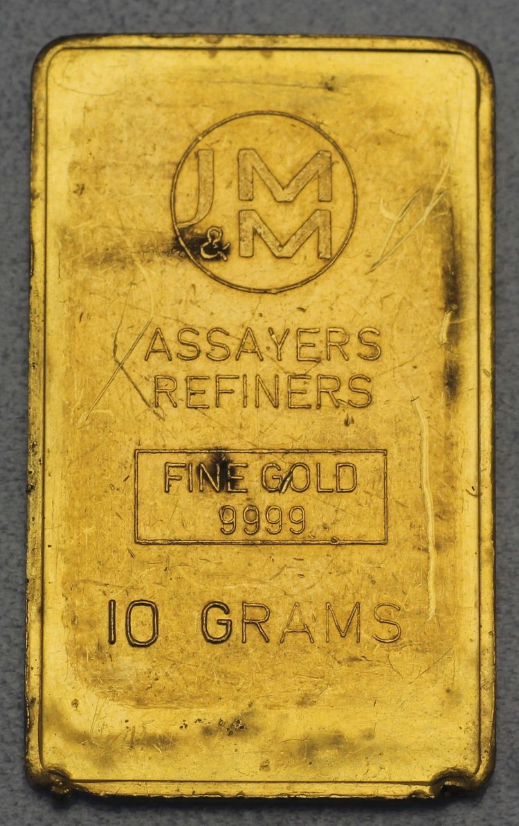 10g Goldbarren JM&M