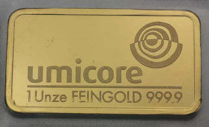 1oz Umicore Goldbarren