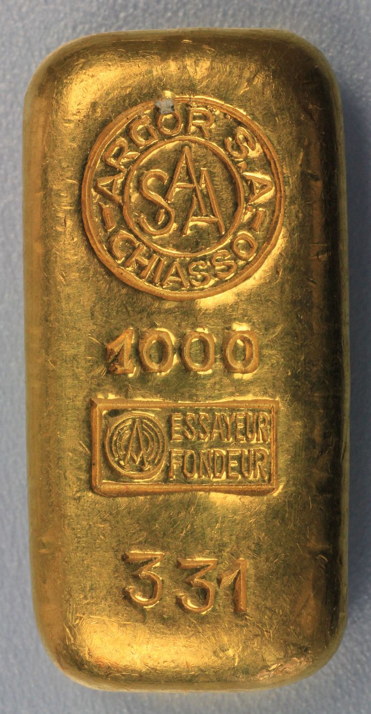 alter gegossener 100g Argor Barren alter gegossener 100g Argor Barren
