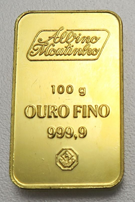 100g Goldbarren Albino Moutinho Portugal