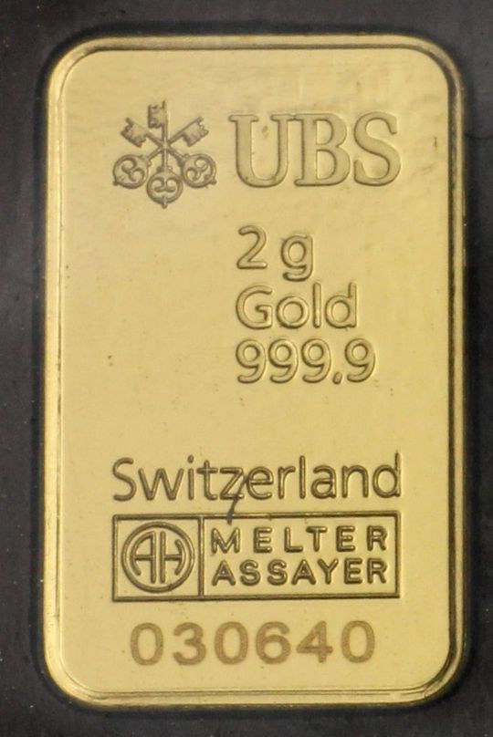 2g Goldbarren UBS