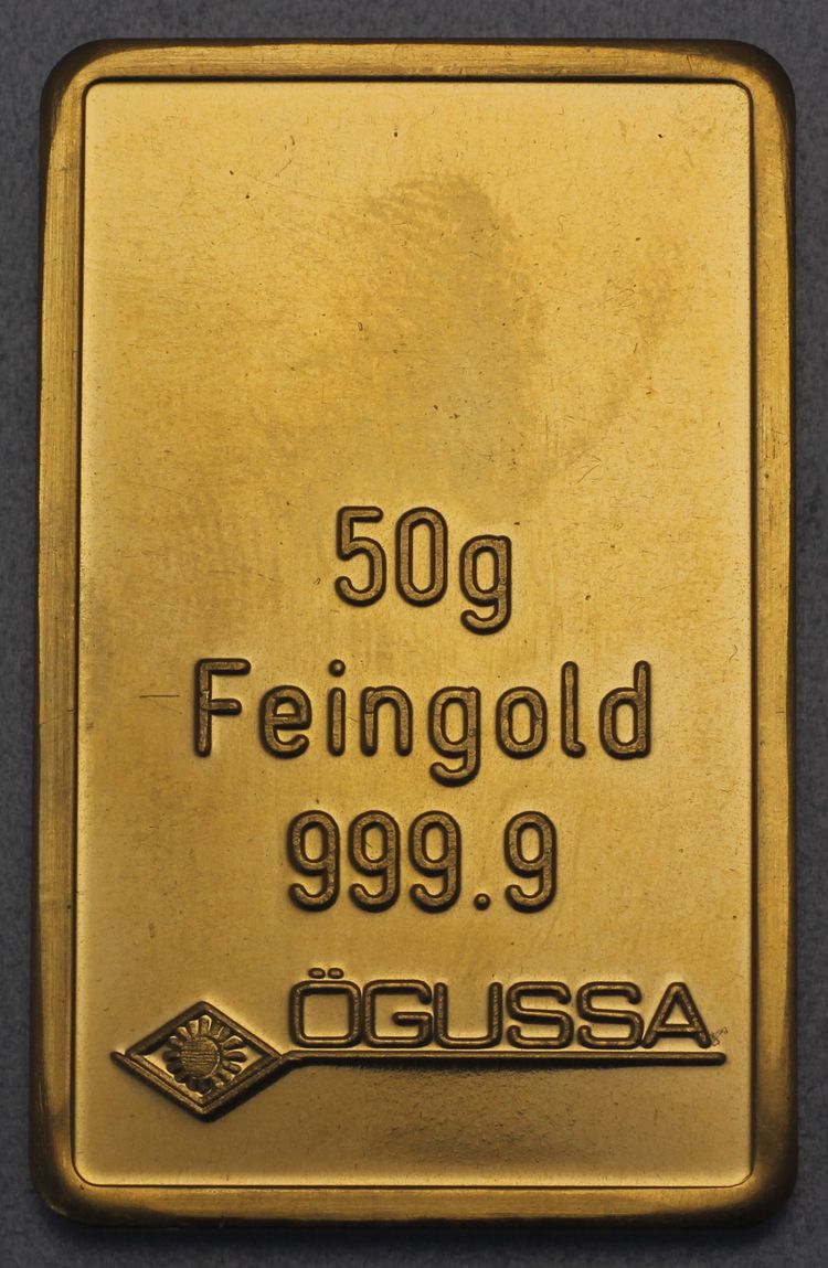 50g Goldbarren Ögussa
