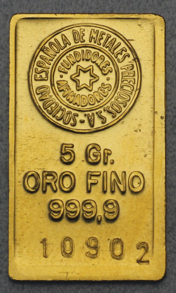 5g Goldbarren Sempsa JP Spanien