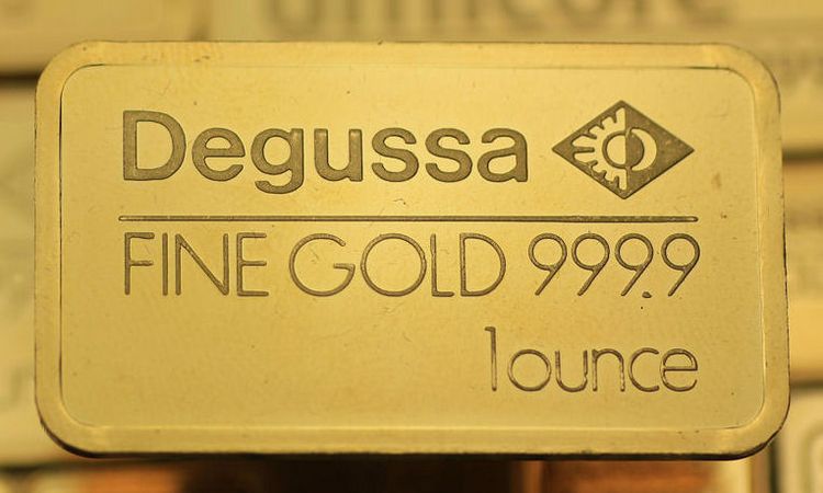 1oz Degussa Goldbarren