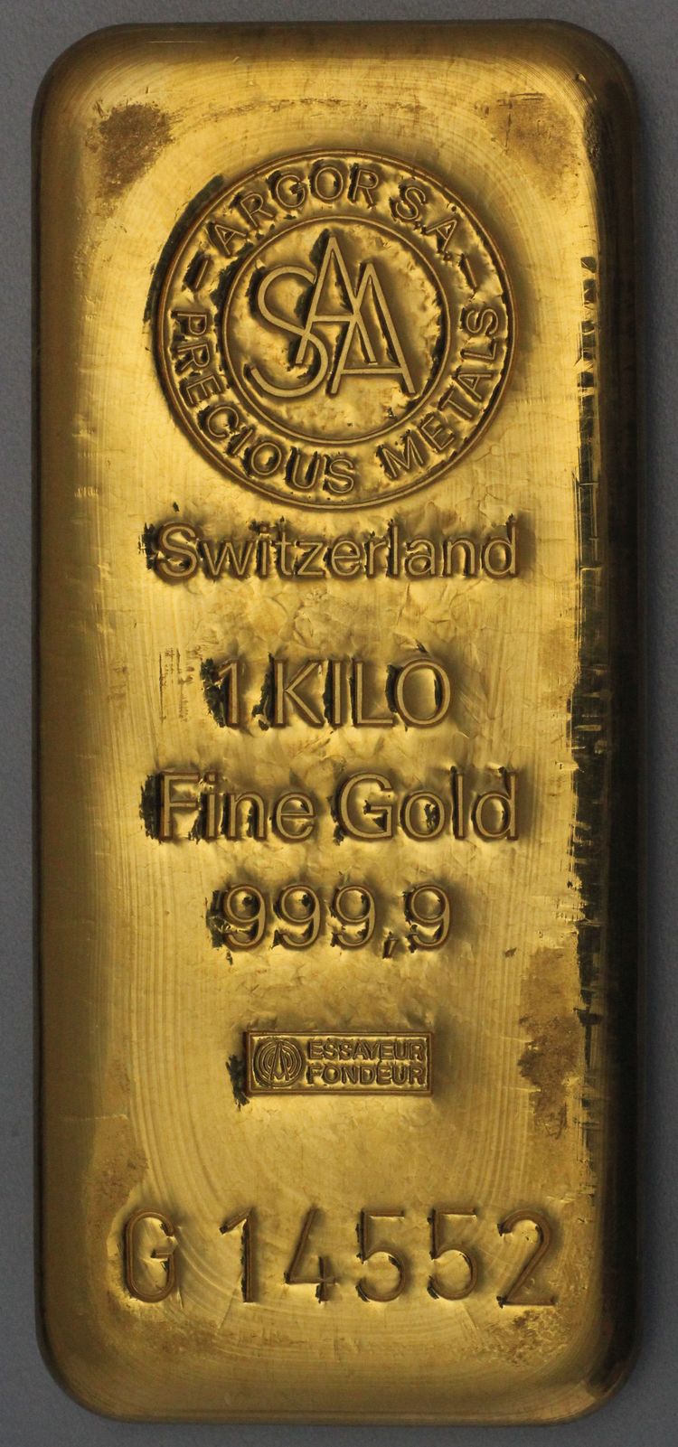 1000g Goldbarren Argor SA 1000g Goldbarren Argor SA