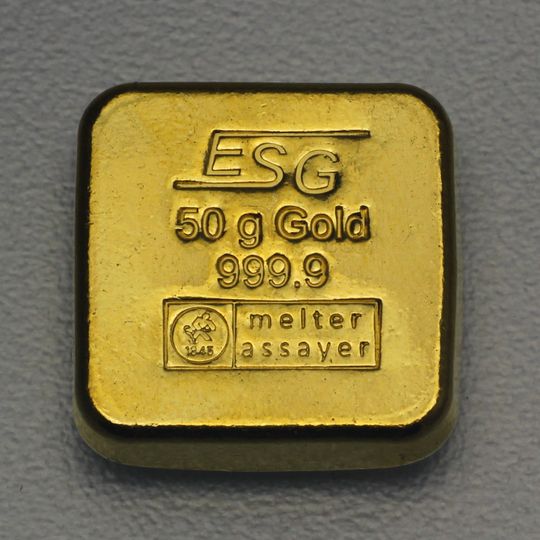 50g Quadratbarren Gold ESG