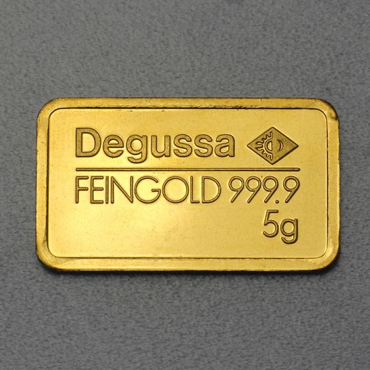 5g Degussa Goldbarren