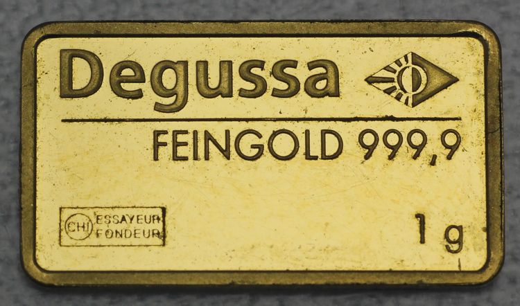 1g Goldbarren Degussa Goldhandel