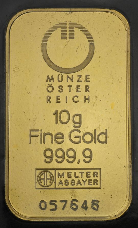 Münze Österreich Goldbarren 10g
