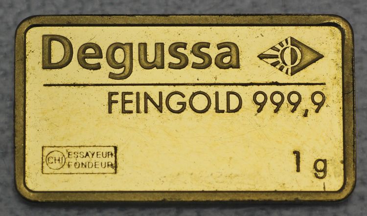 1g Goldbarren Degussa Goldhandel 1g Goldbarren Degussa Goldhandel