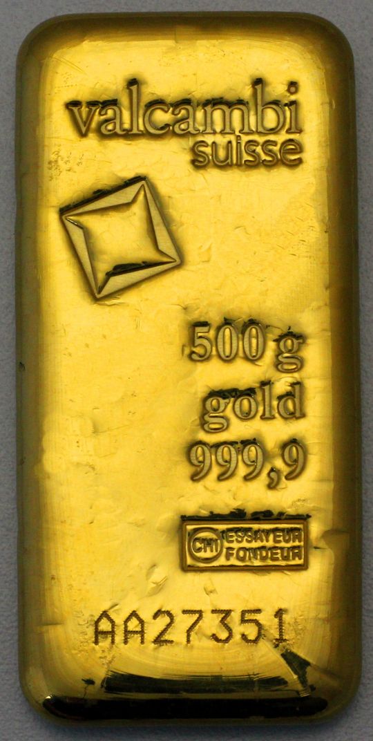 500g Gold Valcambi