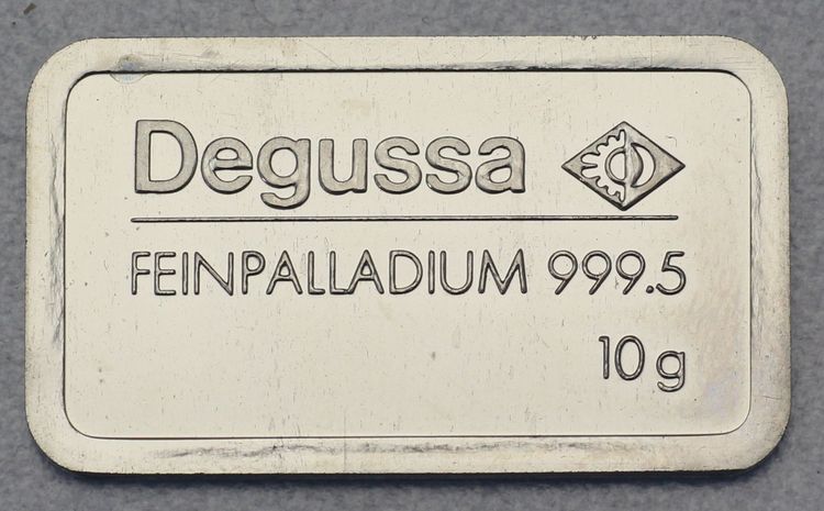 10g Palladiumbarren Degussa 10g Palladiumbarren Degussa