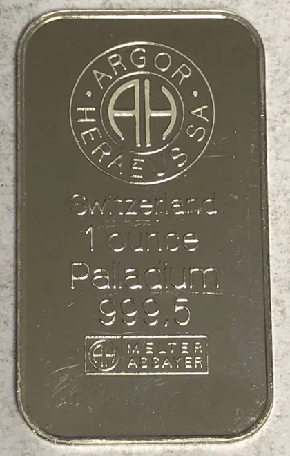 1oz Palladiumbarren Argor Heraeus