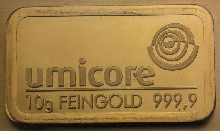 10g Goldbarren Umicore 10g Goldbarren Umicore