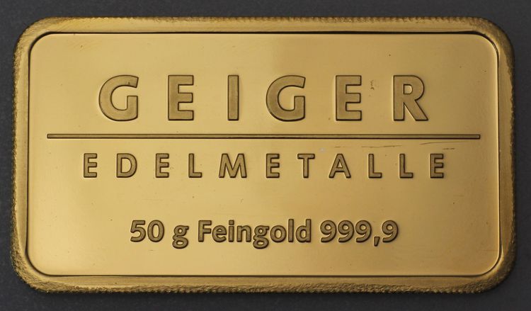 50g Gold Geiger Edelmetalle 50g Gold Geiger Edelmetalle