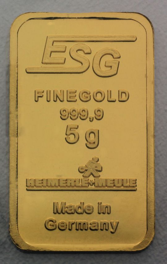 5g Goldbarren ESG