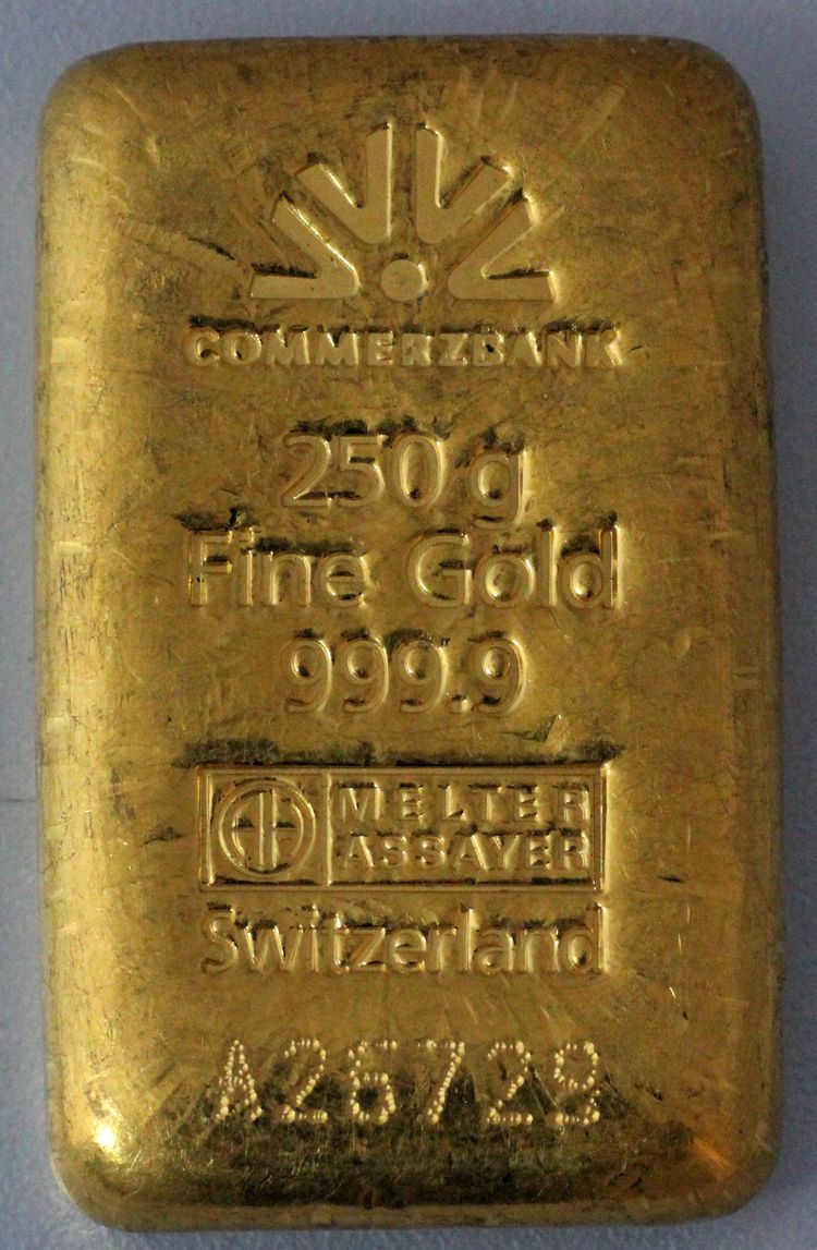 250g Goldbarren Commerzbank