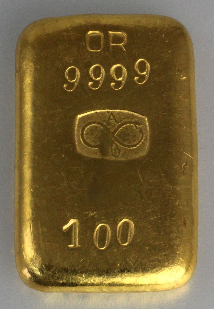 100g Goldbarren A. Bugenhat