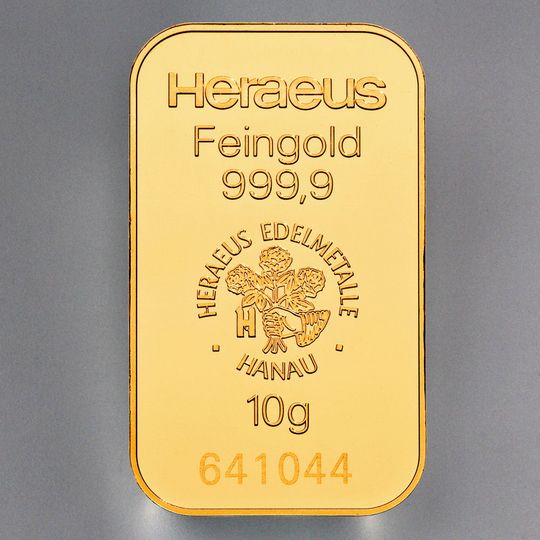 10g Goldbarren Heraeus