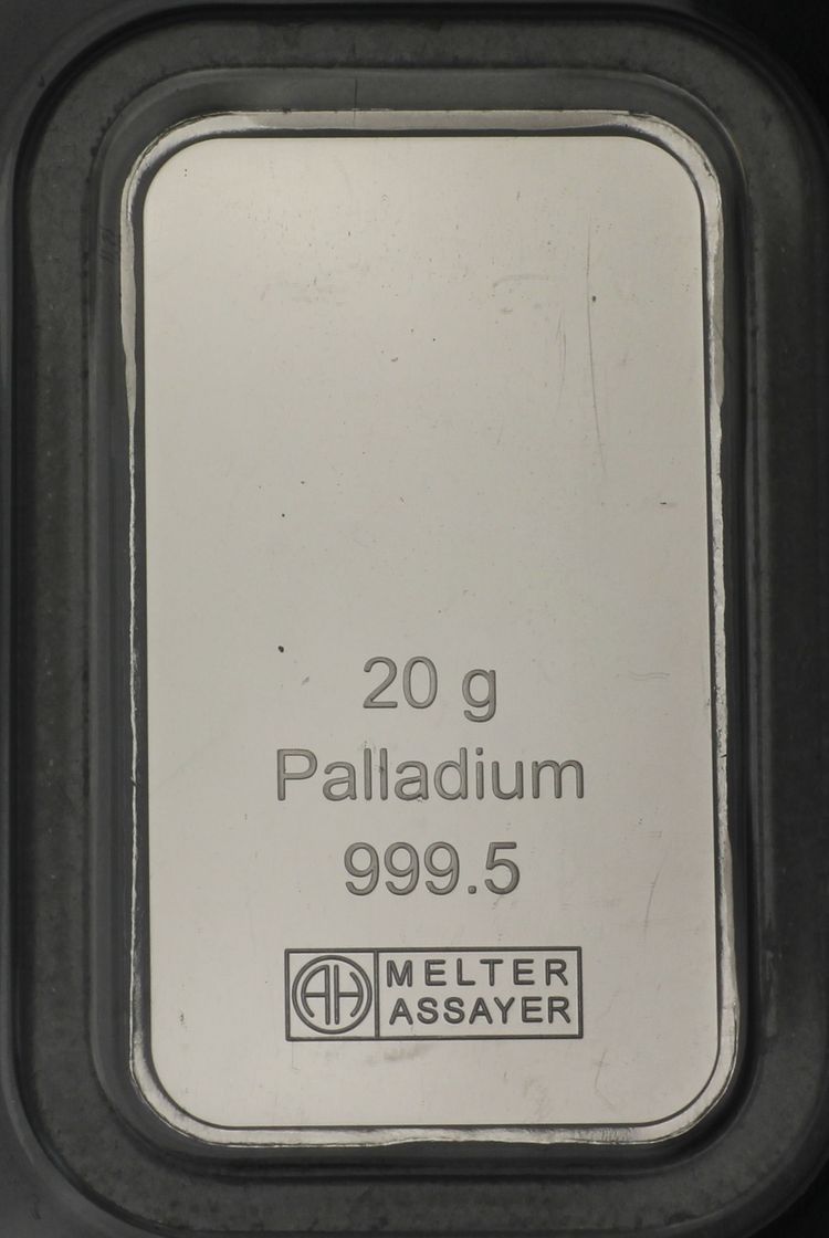 20g Palladiumbarren Argor-Heraeus