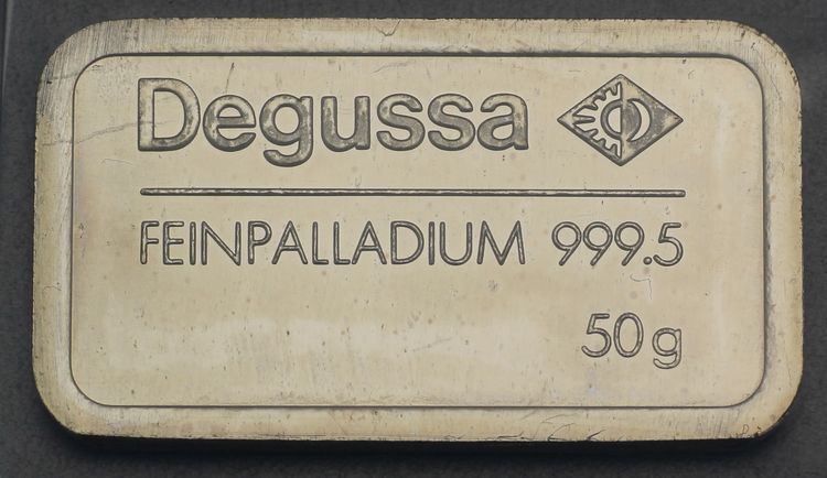 50g Palladiumbarren Degussa