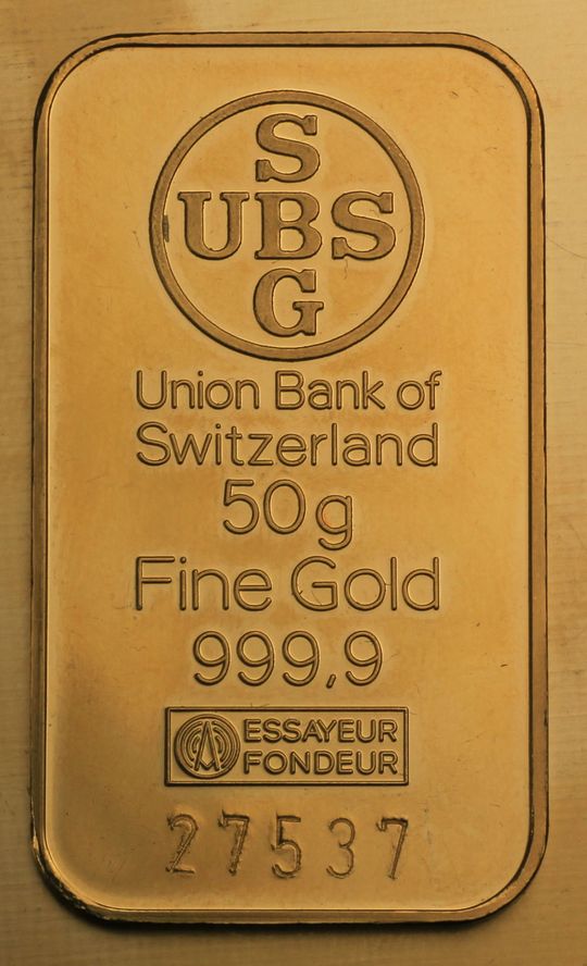 50g Goldbarren UBS