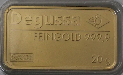 20g Degussa Goldhandel Goldbarren (Hersteller Valcambi)