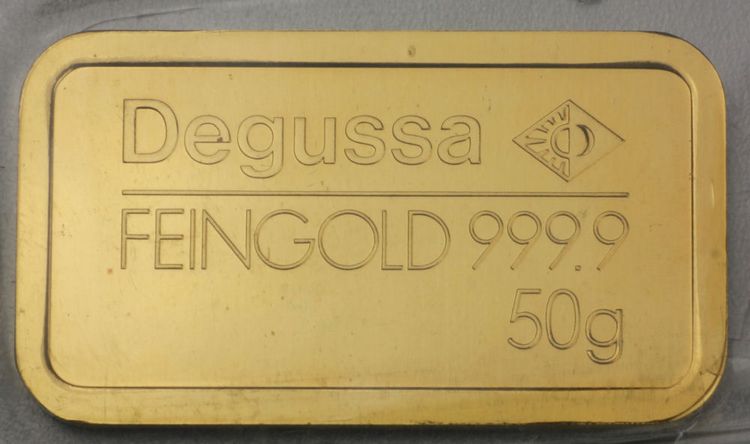 Goldbarren Degussa 50g Goldbarren Degussa 50g