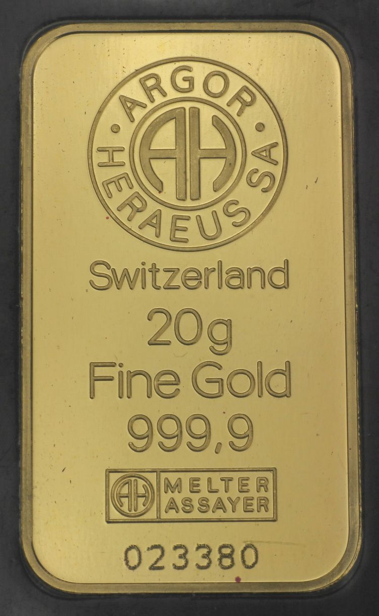 20g Feingold von Argor Heraeus